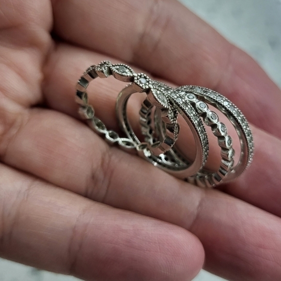 EJI 925 silver ring set 6.5 - Picture 3 of 5